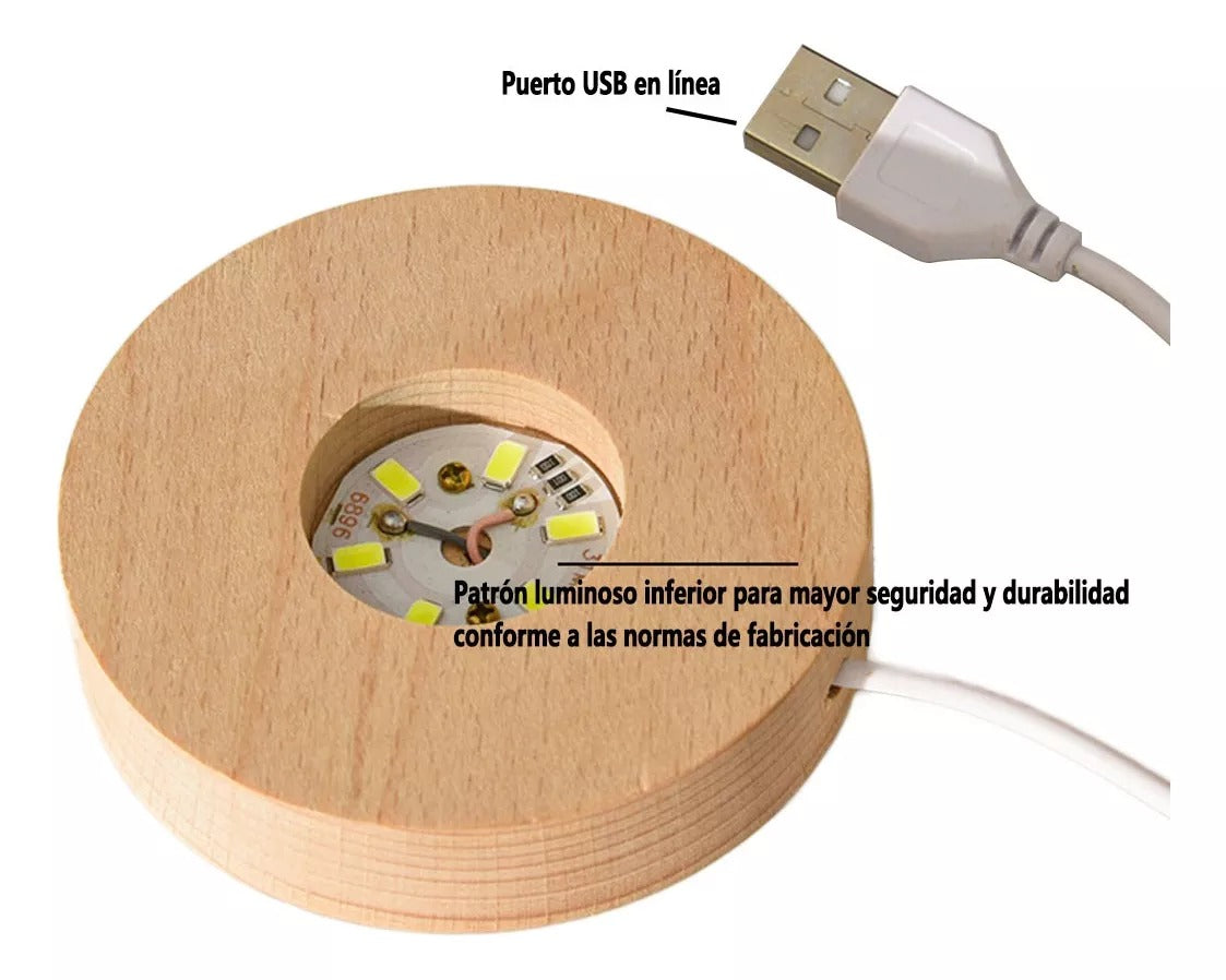 Esfera De Cristal Luz Led